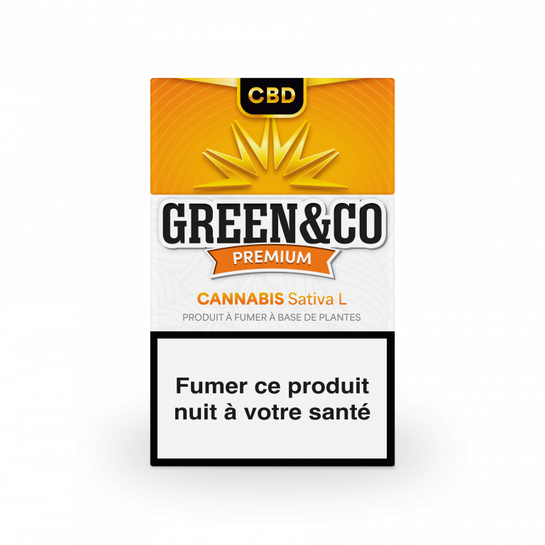Paquet Cigarettes CBD Green&Co Premium Sans Nicotine