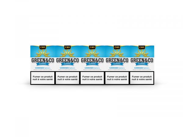 Cartouche Cigarettes CBD Green&Co Classic Sans Nicotine - 10 paquets