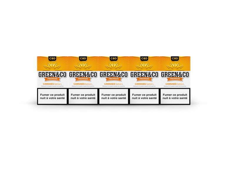Cartouche Cigarettes CBD Green&Co Premium Sans Nicotine – 10 paquets
