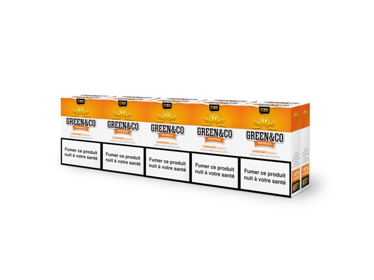 Cartouche Cigarettes CBD Green&Co Premium Sans Nicotine – 10 paquets